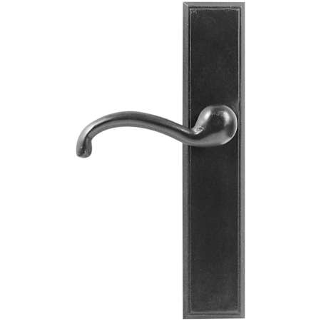 Emtek Sandcast Bronze Door Configuration 1 Thumbturn Multi Point Trim Lever Set with American Cylinder Below Handle Flat Black