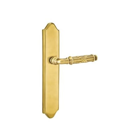 Emtek Classic Brass Door Configuration 1 Inactive Multi Point Trim Lever Set with American Cylinder Below Handle French Antique