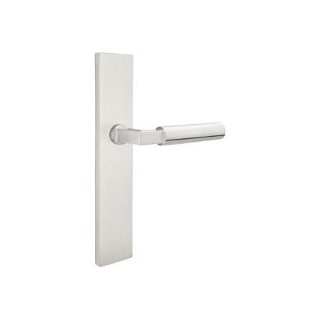 Emtek Door Configuration 1 Passage Multi Point Trim Lever Set with American Cylinder Below Handle Brushed Stainless Steel