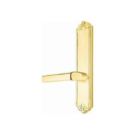 Emtek Designer Brass Door Configuration 2 Passage Multi Point Trim Lever Set with American Cylinder Above Handle Lifetime Polished Brass