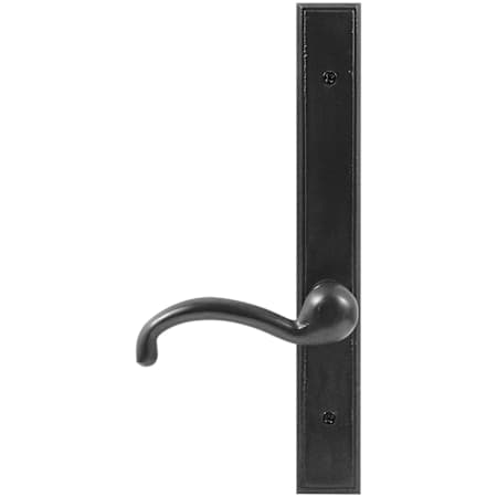 Emtek Sandcast Bronze Door Configuration 2 Passage Multi Point Narrow Trim Lever Set with American Cylinder Above Handle Flat Black