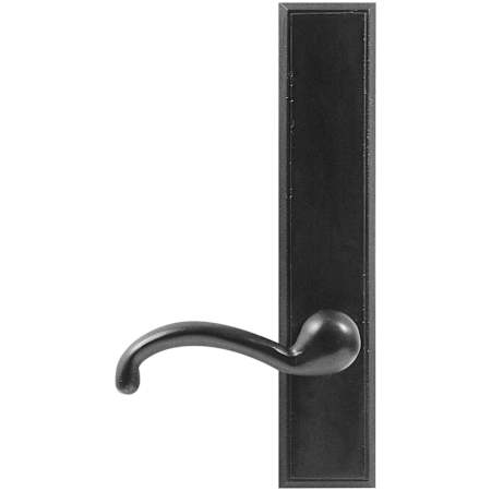 Emtek Sandcast Bronze Door Configuration 2 Inactive Multi Point Trim Lever Set with American Cylinder Above Handle Flat Black