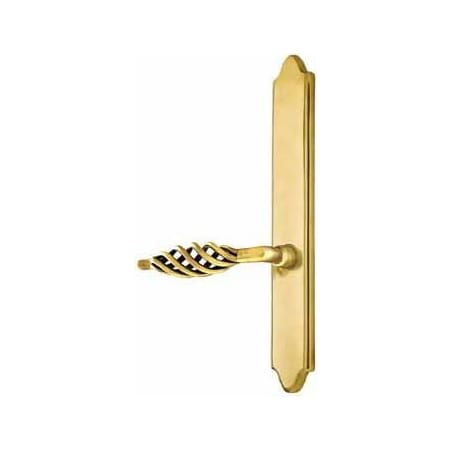 Emtek Classic Brass Door Configuration 2 Passage Multi Point Narrow Trim Lever Set with American Cylinder Above Handle French Antique