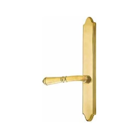 Emtek Classic Brass Door Configuration 2 Patio Multi Point Narrow Trim Lever Set with American Cylinder Above Handle French Antique