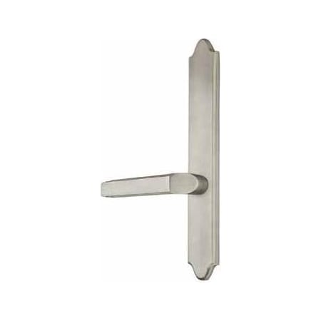 Emtek Classic Brass Door Configuration 2 Inactive Multi Point Narrow Trim Lever Set with American Cylinder Above Handle Pewter