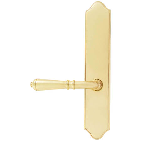 Emtek Classic Brass Door Configuration 2 Patio Multi Point Trim Lever Set with American Cylinder Above Handle Lifetime Polished Brass