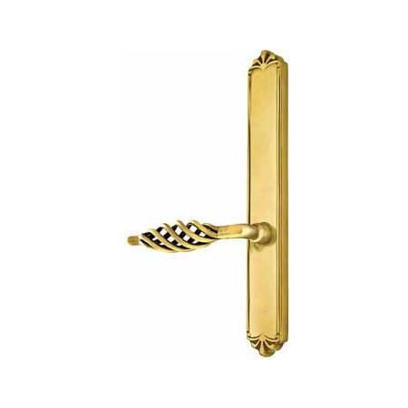 Emtek Designer Brass Door Configuration 2 Passage Multi Point Narrow Trim Lever Set with American Cylinder Above Handle French Antique