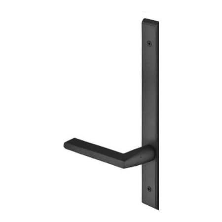 Emtek Brass Modern Door Configuration 2 Inactive Multi Point Narrow Trim Lever Set with American Cylinder Above Handle Flat Black
