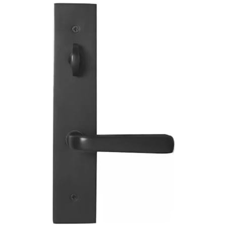 Emtek Brass Modern Door Configuration 2 Thumbturn Multi Point Trim Lever Set with American Cylinder Above Handle Flat Black
