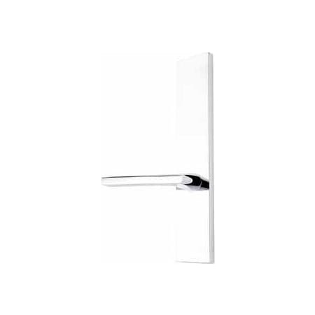 Emtek Brass Modern Door Configuration 2 Half Inactive Half Passage Multi Point Trim Lever Set with American Cylinder Above Handle Polished Chrome