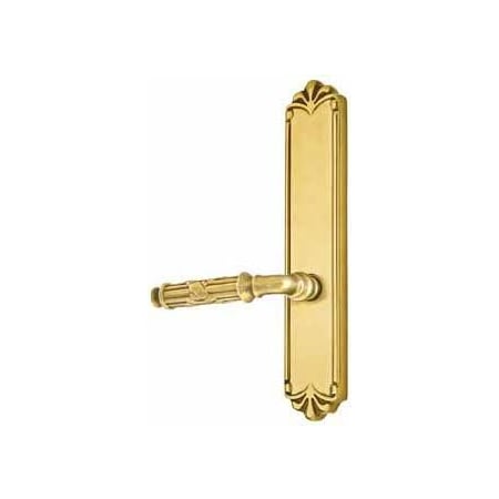 Emtek Designer Brass Door Configuration 3 Passage Multi Point Trim Lever Set with American Cylinder Above Handle French Antique