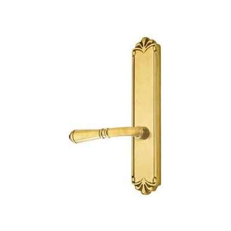 Emtek Designer Brass Door Configuration 3 Patio Multi Point Trim Lever Set with American Cylinder Above Handle French Antique