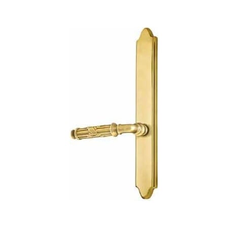 Emtek Classic Brass Door Configuration 3 Patio Multi Point Narrow Trim Lever Set with American Cylinder Above Handle French Antique