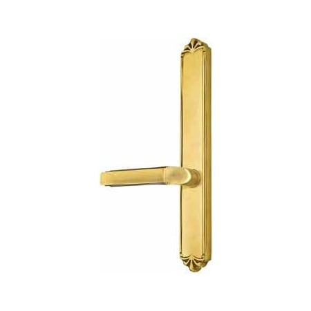 Emtek Designer Brass Door Configuration 3 Passage Multi Point Narrow Trim Lever Set with American Cylinder Above Handle French Antique