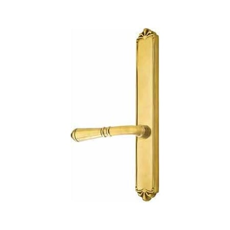 Emtek Designer Brass Door Configuration 3 Patio Multi Point Narrow Trim Lever Set with American Cylinder Above Handle French Antique