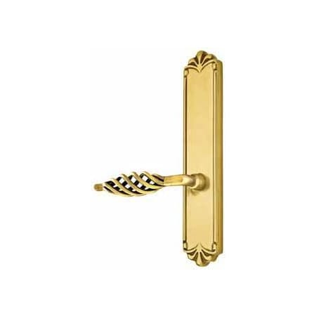 Emtek Designer Brass Door Configuration 4 Passage Multi Point Trim Lever Set with American Cylinder Above Handle French Antique