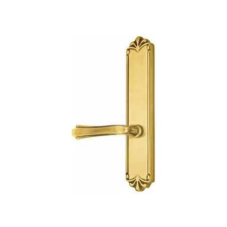 Emtek Designer Brass Door Configuration 4 Thumbturn Multi Point Trim Lever Set with American Cylinder Above Handle French Antique