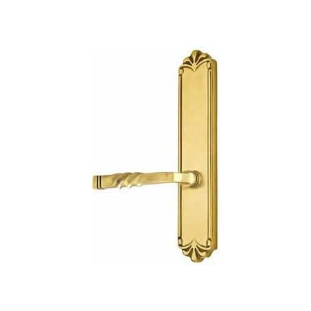 Emtek Designer Brass Door Configuration 4 Inactive Multi Point Trim Lever Set with American Cylinder Above Handle French Antique