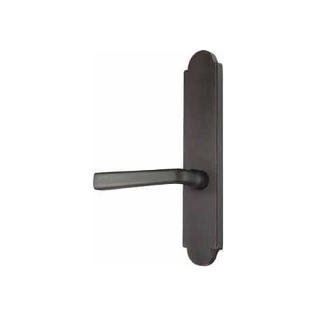 Emtek Sandcast Bronze Door Configuration 4 Passage Multi Point Arched Trim Lever Set with American Cylinder Above Handle Medium Bronze
