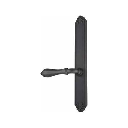 Emtek Lost Wax / Tuscany Bronze Door Configuration 4 Passage Multi Point Narrow Trim Lever Set with American Cylinder Above Handle Flat Black