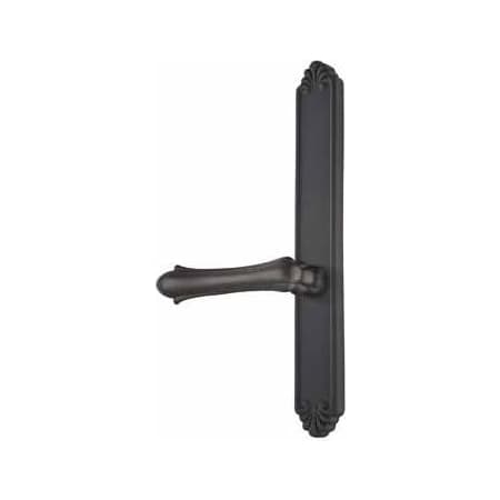 Emtek Lost Wax / Tuscany Bronze Door Configuration 4 Thumbturn Multi Point Narrow Trim Lever Set with American Cylinder Above Handle Flat Black