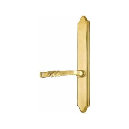 Emtek Classic Brass Door Configuration 4 Inactive Multi Point Narrow Trim Lever Set with American Cylinder Above Handle French Antique