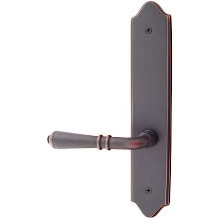 Emtek Classic Brass Door Configuration 4 Patio Multi Point Trim Lever Set with American Cylinder Above Handle Oil Rubbed Bronze
