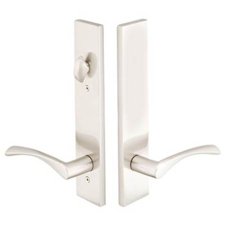 Emtek Brass Modern Door Configuration 4 Thumbturn Multi Point Trim Lever Set with American Cylinder Above Handle Satin Nickel
