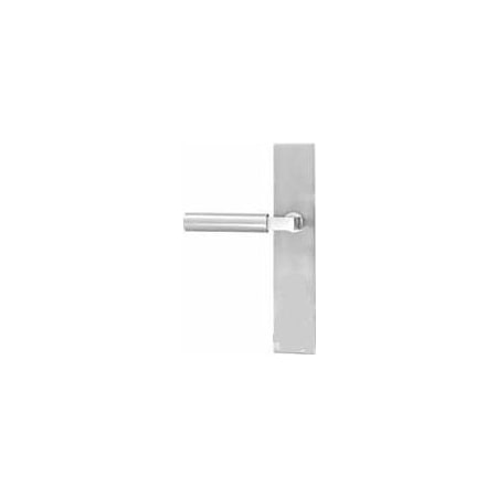 Emtek Brass Modern Door Configuration 4 Inactive Multi Point Trim Lever Set with American Cylinder Above Handle Brushed Stainless Steel