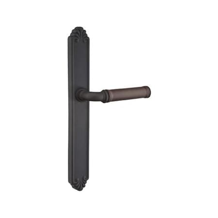 Emtek Lost Wax / Tuscany Bronze Door Configuration 6 Passage Multi Point Narrow Trim Lever Set with American Cylinder Below Handle Flat Black