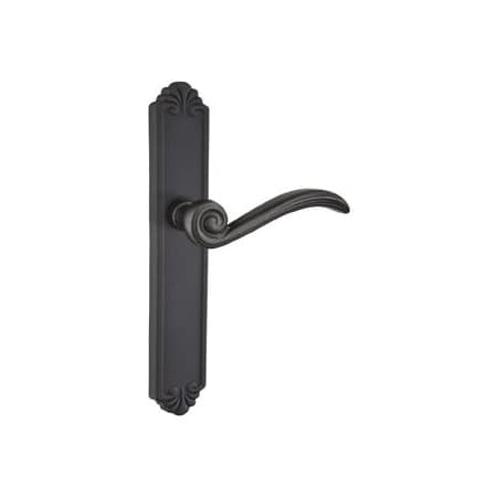 Emtek Lost Wax / Tuscany Bronze Door Configuration 6 Patio Multi Point Trim Lever Set with American Cylinder Below Handle Flat Black