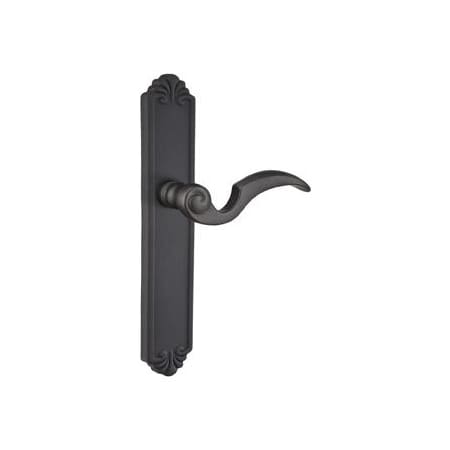 Emtek Lost Wax / Tuscany Bronze Door Configuration 6 Inactive Multi Point Trim Lever Set with American Cylinder Below Handle Flat Black