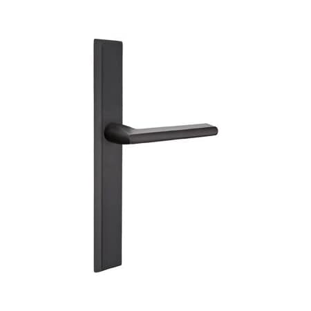 Emtek Sandcast Bronze Door Configuration 6 Passage Multi Point Narrow Trim Lever Set with American Cylinder Below Handle Flat Black