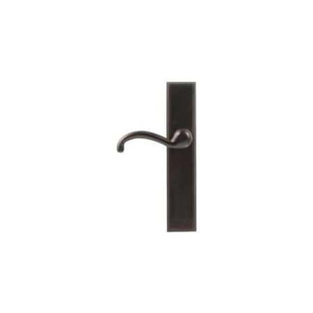 Emtek Sandcast Bronze Door Configuration 6 Keyed Entry Multi Point Trim Lever Set with American Cylinder Below Handle Flat Black
