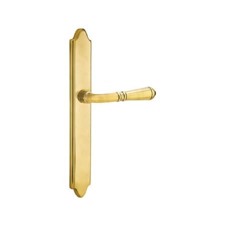 Emtek Classic Brass Door Configuration 6 Passage Multi Point Narrow Trim Lever Set with American Cylinder Below Handle French Antique