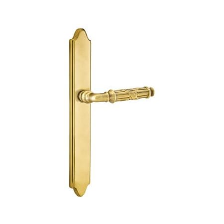 Emtek Classic Brass Door Configuration 6 Inactive Multi Point Narrow Trim Lever Set with American Cylinder Below Handle French Antique