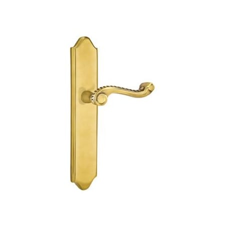 Emtek Classic Brass Door Configuration 6 Patio Multi Point Trim Lever Set with American Cylinder Below Handle French Antique