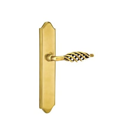 Emtek Classic Brass Door Configuration 6 Inactive Multi Point Trim Lever Set with American Cylinder Below Handle French Antique