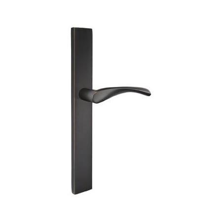 Emtek Brass Modern Door Configuration 6 Passage Multi Point Narrow Trim Lever Set with American Cylinder Below Handle Oil Rubbed Bronze