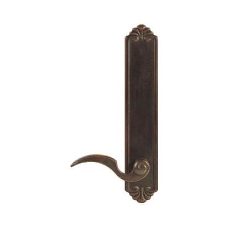 Emtek Lost Wax / Tuscany Bronze Door Configuration 7 Inactive Multi Point Trim Lever Set with American Cylinder Above Handle Flat Black