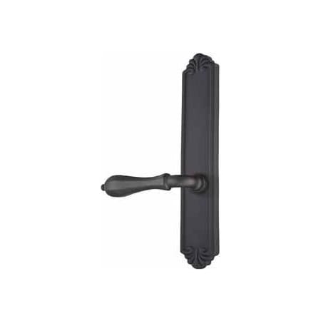 Emtek Lost Wax / Tuscany Bronze Door Configuration 7 Patio Multi Point Trim Lever Set with American Cylinder Above Handle Flat Black