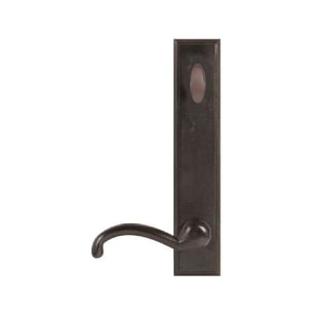 Emtek Door Configuration 7 Thumbturn Multi Point Trim Lever Set with American Cylinder Above Handle Flat Black