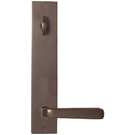 Emtek Brass Modern Door Configuration 7 Thumbturn Multi Point Trim Lever Set with American Cylinder Above Handle - Non-Keyed Oil Rubbed Bronze