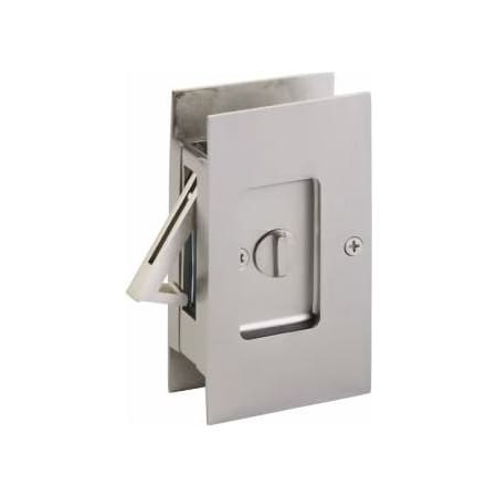 Emtek Modern Rectangular Privacy Pocket Door Lock Satin Nickel