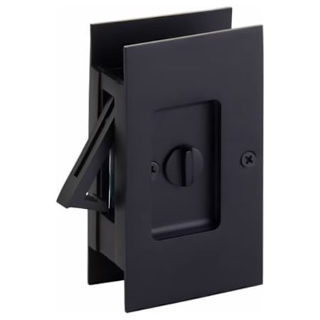 Emtek Modern Rectangular Privacy Pocket Door Lock Flat Black