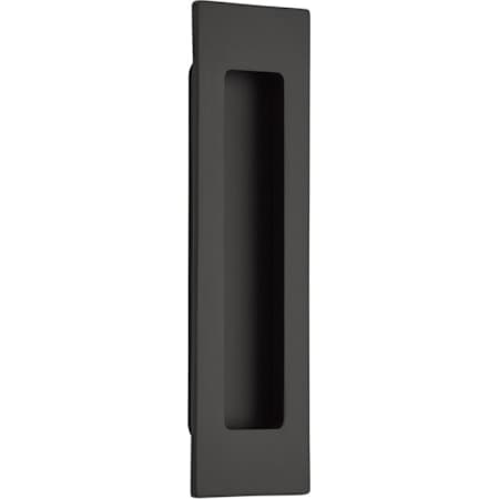 Emtek Modern Rectangular 6 Inch Tall Rectangular Flush Door Pull Flat Black