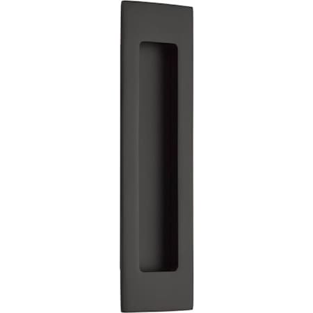 Emtek Modern Rectangular 7 Inch Tall Rectangular Flush Door Pull Flat Black