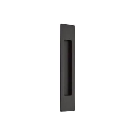 Emtek Modern Rectangular 10 Inch Tall Rectangular Flush Door Pull Flat Black