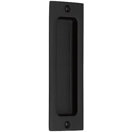 Emtek 6 Inch Tall Sandcast Bronze Modern Rectangular Flush Pull for Sliding Doors Flat Black