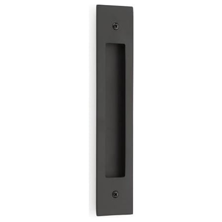 Emtek Modern Rectangular 8 Inch Center to Center Flush Door Pull Flat Black